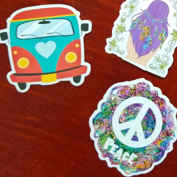 *Brand New!* 7 piece hippie sticker pack - Picture 4 of 8